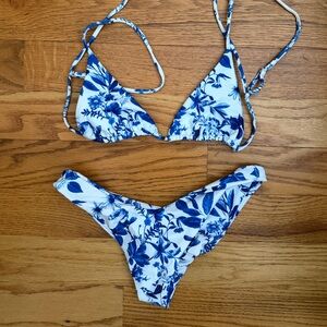 Skatie Bikini - Ella top and Parker Bottom in Wisteria print